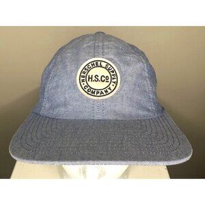 Herchel Supply Co Hat Trucker Cap Embroidered H.S.CO Logo Denim Strapback